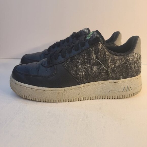 Nike Air Force 1 Recycled Wool Pack Electric Green Sneakers Woman's Size 11 - Picture 3 of 10